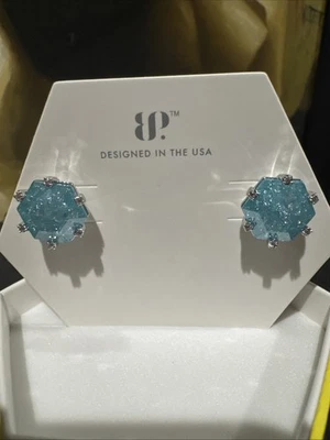 Pendientes Bomb Party - ER41840 Besos Desde El Balcón - Topacio Azul Sobre Rodio  Foto 1 de 4