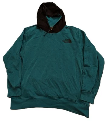 Sudadera con Capucha The North Face Logo Gráfico Para Hombre Grande Verde Azulado Negro Pullover Polar Espalda Foto 1 de 4