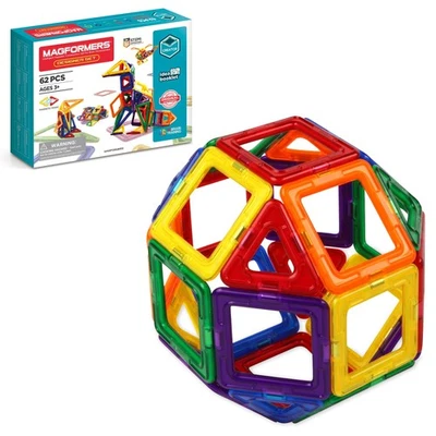 MAGFORMERS 62 Piece Designer Set MAGFORMERS Magnetic Blocks Educational Toys - Image 1 of 4