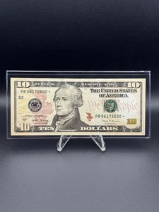 Bonita serie # $10 diez dólares *BILLETE ESTRELLA* (2017A) - SN# PB 06172600* - Imagen 1 de 3