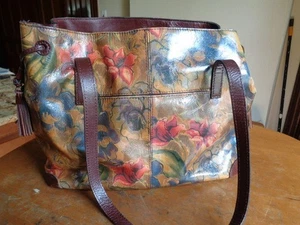 Patricia Nash Sienna Sunset Leather Shoulder Bag w Card - Picture 1 of 13