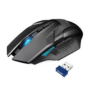 TECKNET Wireless Gaming Mouse 2.4G Optical USB Computer Mice, 8 Buttons Wm389 - Picture 1 of 13