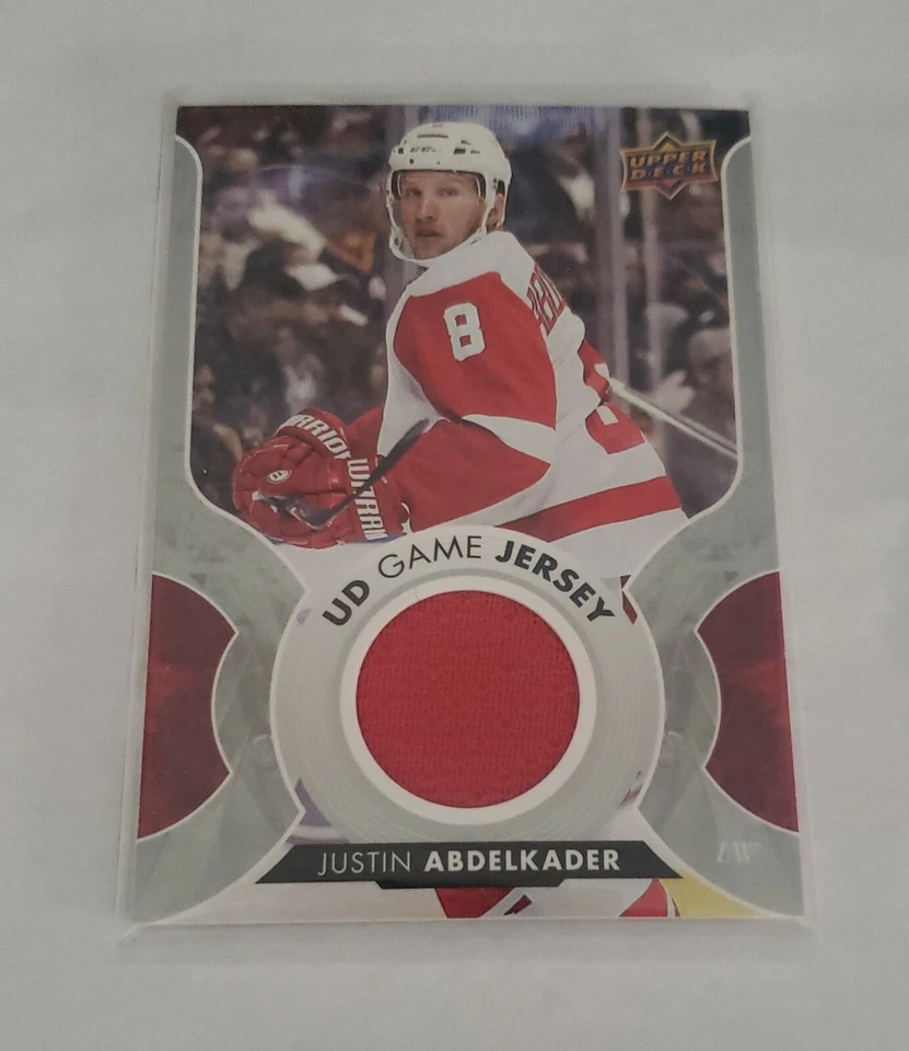 2017-18 Upper Deck Hockey Series 1 UD Game Jersey Patch Justin Abdelkader #GJ-JA - Image 1 of 2