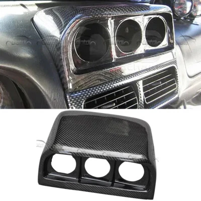 Carbon Fiber For 1997-2000 Subaru Impreza GC8 Style Triple Dashboard Gauge Pod - Image 1 of 4