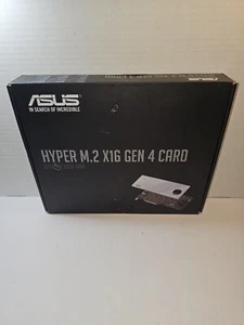 Asus Hyper M.2 X16 Gen 4 Card Pcie 4.0/3.0 Supports Four Nvme M.2 Devices & - Picture 1 of 15