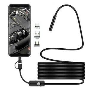 HD USB Type-c Endoscope Borescope Snake Inspect Camera 3 in 1 for Phone Android