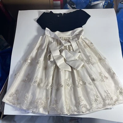 Cenicienta Fantasía Boda Baile de graduación Vestido Lazo Marfil Talla 6 Niña Niño Foto 1 de 4