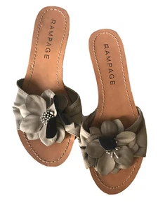 Sandalias para mujer Rampage chanclas zapatos talla 8 color tostado acento floral  - Imagen 1 de 10