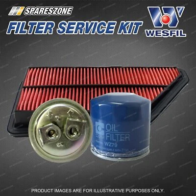 Wesfil Oil Air Fuel Filter Service Kit for Honda Integra 2nd 1.8L 06/89-1992 - image 1 of 2
