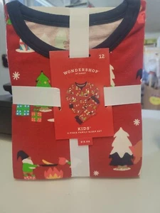 Sleep Pajamas PJs Set Wondershop Target Christmas Dinosaur Kids Red Size 12 - Picture 1 of 1