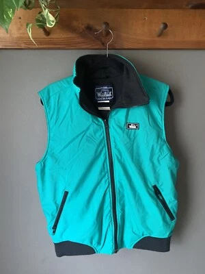 Chaleco Chaqueta Vintage Woolrich 90’s Y2K Jade Teal Cremallera Completa Mujer’s Med Hombre’s Pequeño Foto 1 de 3