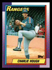 1990 Topps Charlie Hough  Texas Rangers #735 Centered Mint Baseball Card