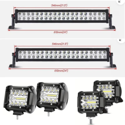 4/7/21inch LED Work Light Bar Spot Flood Driving Offroad Truck UTV  SUV Fog - Image 1 of 4