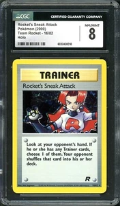 CGC 8 Rocket’s Sneak Attack 2000 Team Rocket 16/82 Holo Pokemon Card NM/MINT psa - Picture 1 of 2