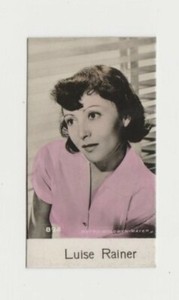 Luise Rainer vintage 1930s De Beukelaer Film Stars SMALL Trading Card #894