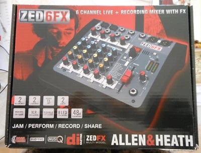 Allen & Heath ZED-6FX Kompaktes Analog Mischpult PA Mixer Home Recording Mischer - Bild 1 von 4