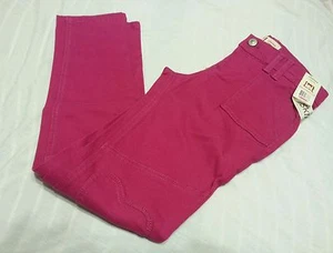 l.e.i. Girls Pants Size 10 Chelsea Lowrise Skinny Adjustable Waist Fuchsia Kids - Picture 1 of 4
