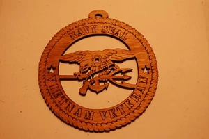 NAVY SEAL VIETNAM VETERAN LASER CUT ORNAMENT - Picture 1 of 1
