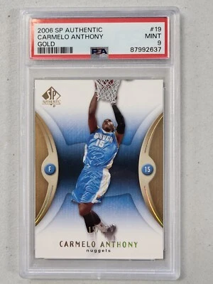 2006 SP AUTHENTIC CARMELO ANTHONY GOLD /25 PSA 9 - Image 1 of 2