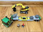 Lego 4203 City Excavator Transport Complete Set Minifigures