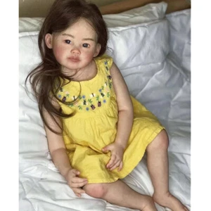 30in Reborn Doll Girl Toddler Baby Assembled Cloth Body Doll Handmade Long Hair - Picture 1 of 3