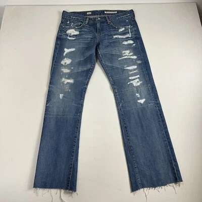 Jeans jeans reto Ag Adriano Goldschmied Tomboy Boyfriend fit 31R feito nos EUA - Imagem 1 de 4