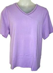 Exc CATHERINES "SUPREMA" Cutout Neckline Detail Stretch Knit Top Shirt 3X 26/28 - Picture 1 of 2