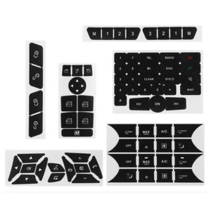 Car Button Repair Stickers For Mercedes Benz  GLK350 C Class CLS C218 SLK W172 - Picture 1 of 12