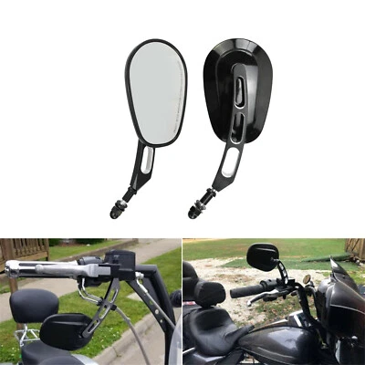 Rétroviseurs latéraux Miroir latéral  8mm noir brillant Pour Harley Sportster XL - Photo 1/4