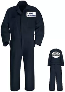 Neu COVERALLS maßgeschneidert bedruckt personalisiert Ihr Firmenname Logo Design Kunstwerk - Bild 1 von 4