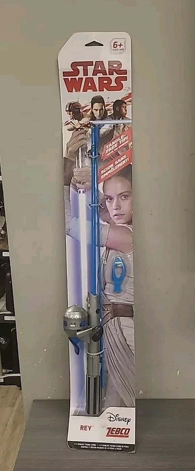 Zebco Star Wars Spincast Reel and Fishing Rod Combo Rey 4 FT SPIN CAST - Image 1 of 1