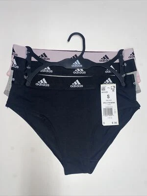 Adidas Para Mujer 3-PK Algodón Hipster ~ Ropa Interior 4A1H31 (Talla S) Nuevo con Etiquetas Precio de venta sugerido por el fabricante $36 Foto 1 de 4