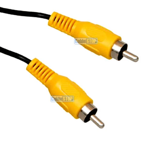 10m YELLOW RCA PHONO Pug to Plug Audio Video Cable AV TV PC CCTV Camera Lead - Image 1 of 1