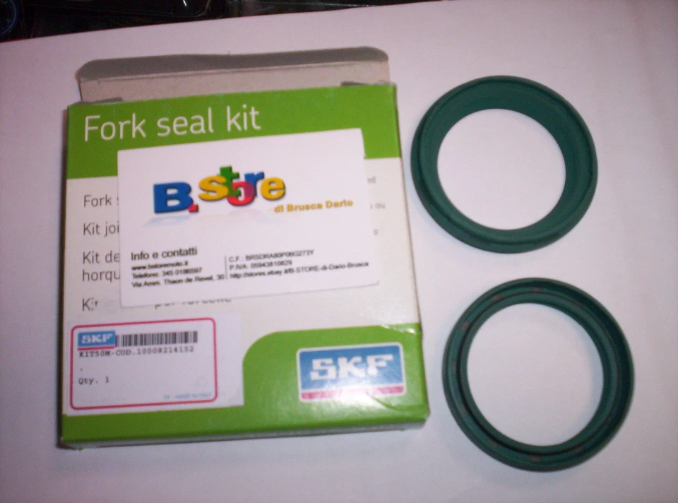 KIT PARAOLIO PARAPOLVERE FORCELLA SKF MARZOCCHI 50mm MV AGUSTA F4 BRUTALE  - Immagine 1 di 1