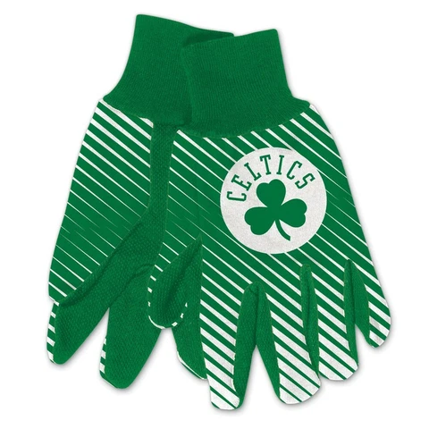 BOSTON CELTICS STRIPED UTILITY GRIPPER DOTS GLOVES NEW WINCRAFT 👀 Cover