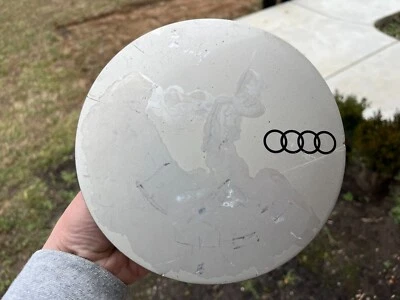 AUDI 5000 OEM WHEEL CENTER CAP SILVER 7 5/16" 1984 1985 1986 1987 447601165 - Image 1 of 3