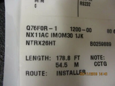 CABLE NORTEL, NTRX26HT, 54,5 M, ¡TOTALMENTE NUEVO! Foto 1 de 4