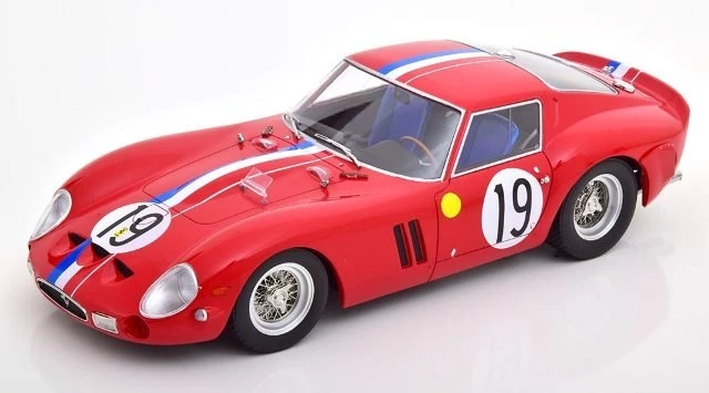 KKDC180735 KK scale 1 18 Ferrari 250 GTO 1962 No.19 24h Le Mans red/blue/white