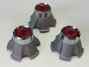 1977 Mercury Cougar Wheel Center Hub Caps (3), OEM, Used, Very Good Condition - Picture 1 of 4
