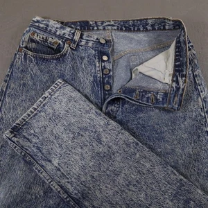 Jeans vintage Levis 501 para hombre 33x32 botón lavado ácido mosca hechos en EE. UU. AÑOS 80 501-0620 - Imagen 1 de 15