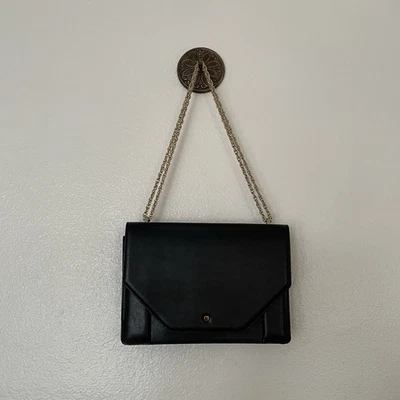 Banana Republic Envelope Shoulder Bag, Black Leather - Image 1 of 4