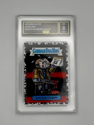 2018 Garbage Pail Kids #7a JOYLESS JASON Black GMA 9 Mint Friday The 13th - Image 1 of 3