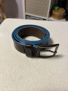 Paul Smith Jeans Cinturón Caballeros Cuero Marrón Vestido Cinturón. 34”. 85cm. - Imagen 1 de 18