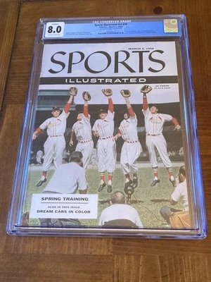 St. Louis Cardinals Sports Illustrated CGC 8,0 sin usar y sin usar (1st Stan Musial SI- 1956) Foto 1 de 3