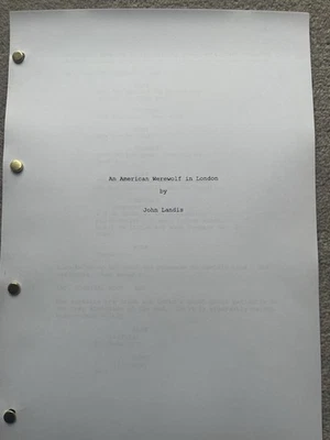 An American Werewolf In London Film Script / Screenplay. Griffin Dunne. - Image 1 of 2