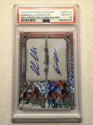 2024 Bowman Sterling #DRA-CH Dual Refractor Auto /15 Carroll Henderson PSA 10 - Image 1 of 3