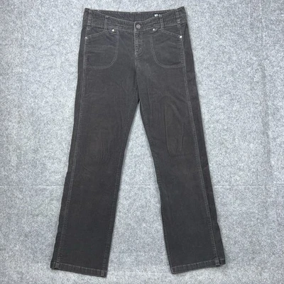 Pantalones Kuhl Mujer 10 Marrón Oscuro Pana Pierna Recta Senderismo Aire Libre Montaña Foto 1 de 4