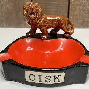 Cisk Lager Beer Ashtray Malta Vintage Lion Ceramic Advertising - Picture 1 of 12