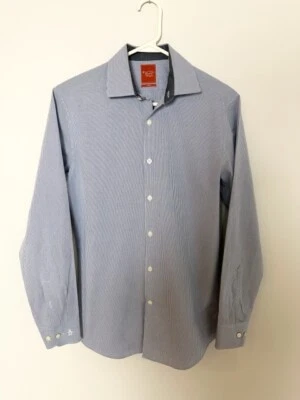 Penguin Mens Button Down Dress Shirt Size 14 1/2 32/33 Blue White Checked - Image 1 of 4