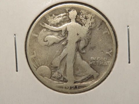 1921-P Liberty Walking Half, VG Cover